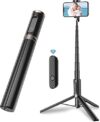 TONEOF 60″ Cell Phone Selfie Stick Tripod,Smartphone Tripod Stand All-in-1 with Integrated Wireless …