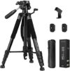 JOILCAN Tripod Camera Tripods, 74″ Tripod for Camera Cell Phone Video Recording, Heavy Duty Tall Cam…