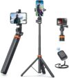 EUCOS Newest 62″ Phone Tripod, Tripod for iPhone & Selfie Stick Tripod with Remote, Upgraded iPhone …