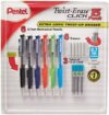 Pentel Twist-Erase Click Mechanical Pencil Set – 6 Mechanical Pencils, 6 Extra Erasers, 3 Tubes of L…