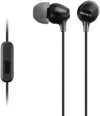 Sony MDREX15AP In-Ear Earbud Headphones with Mic, Black (MDREX15AP/B)