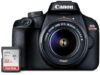 Canon EOS Rebel T100 DSLR Camera with EF-S 18-55mm f/3.5-5.6 III Lens, 18MP APS-C CMOS Sensor, Built…
