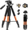 VICTIV Tripod 74” Camera Tripod for Cell Phone, Aluminum Professional Heavy Duty Camera Tripod Stand…