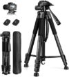 JOILCAN Camera Tripod, Heavy Duty Tripod for Camera, 67″ Phone Tripod for Video Recording Photo Vlog…