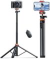 Weilisi Metal Phone Tripod, 67″ Tall Tripod for iPhone with 360° Adjustable Stable for iPhone Tripod…