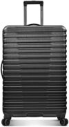 U.S. Traveler Boren Polycarbonate Hardside Rugged Travel Suitcase Luggage with 8 Spinner Wheels, Alu…