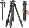 ULANZI TT07 Ombra Lightweight Travel Tripod, 59″ Professional 5 Section Aluminum Camera Tripod with …