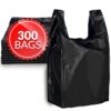Reli. T-shirt Bags (300 Count) (Black) (11.5″ x 6.5″ x 22″) – Black Plastic Bags (Plain) – Grocery, …