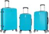 Rockland Malibu Hardside Spinner Wheel Luggage, Turquoise, 19″, 24″, 28″