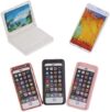 5 Pcs/Set Dollhouse Mini Laptops/Phone,Scene Miniatures Computers Mobiles Phones Simulation Mini Toy…