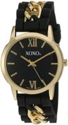 XOXO Women’s Quartz Metal and Rubber Watch, Color:Black (Model: XO8101)
