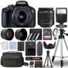 Canon EOS 4000D / Rebel T100 Digital SLR Camera Body w/Canon EF-S 18-55mm f/3.5-5.6 Lens 3 DSLR Kit …