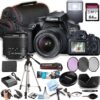 Canon EOS 4000D / Rebel T100 DSLR Camera w/EF-S 18-55mm F/3.5-5.6 Zoom Lens + 64GB Memory, Filters,C…