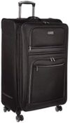 Kenneth Cole REACTION Rugged Roamer Lightweight Softside Expandable 8-Wheel Spinner Luggage, Black, …