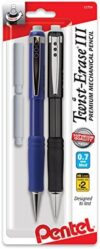 Pentel® Twist-Erase® III Mechanical Pencils, 0.7mm, Assorted Barrel Colors, Pack Of 2 Pencils
