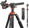 K&F Concept 67 inch Camera Tripod Horizontal Aluminum Tripods Portable Monopod with 360 Degree Ball …