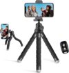 UBeesize Phone Tripod, Portable and Flexible Tripod with Wireless Remote and Clip, Cell Phone Tripod…