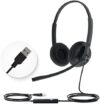 Yealink UH34 USB Wired Headset with Microphone – Stereo Headphones with Noise Cancelling,Professiona…