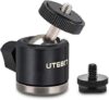 UTEBIT Mini Ball Head, Tripod Head with 1/4″ hot Shoe, 360° Rotatable Ball Heads Camera Mount Adapte…