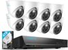 REOLINK 12MP PoE Security Camera System, 8pcs H.265 12MP Security Cameras Wired, Person Vehicle Pet …