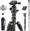 K&F Concept 72″/184cm Camera Tripod, Lightweight and Compact Travel Tripod with 360 Panorama Ball He…