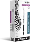 Zebra Pen M-301 Mechanical Pencil, Stainless Steel Barrel, Fine Point, 0.5mm, Black Grip, 12-Pack