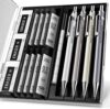 Four Candies 0.7mm Mechanical Pencil Set with Case – 4PCS Metal Mechanical Pencils, 8 Tubes HB #2 Le…