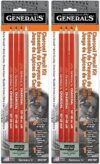 2-Pack – General Pencil 321742 557BP – 4 Charcoal Pencil Kit with Eraser