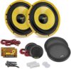 Pyle 2 Way Custom Component Speaker System – 6.5” 400 Watt, with Electroplated Plastic Basket, Butyl…