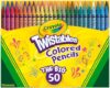 Crayola Twistables Colored Pencil Set (50ct), No Sharpen Colored Pencils For Kids, Kids Art Supplies…
