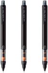 uni Mechanical Pencil Kurutoga Pipe Slide Model 0.5mm, Black Body (M54521P.24) 3 Pack