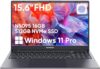 Laptop Computer, 15.6 inch 1920×1080 FHD IPS Display, 16GB DDR4/512GB NVMe SSD, N5095 Quad-Core, Win…