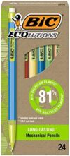 BIC Ecolutions Mechanical Pencils with Erasers, With Colorful Barrel, Medium Point (0.7mm), 24-Count…