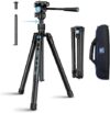 SIRUI Carbon Fiber Tripod Lightweight 2lbs with Panoramic Fluid Head, 59.8” Compact Camera Tripod Qu…