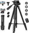 JOILCAN Phone Tripod, 68″ Tripod for Phone Stand Video Recording Photos, Travel Floor Tripods Compat…