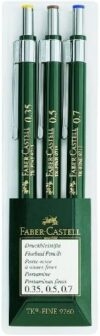 Faber-Castell TK-Fine-9713 Mechanical Pencils Wallet of 3-0.35, 0.5, 0.7mm