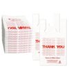 1000PACK Thank you bags, T shirt bags, White Plastic Bags with handle, retail shopping bags, carry b…