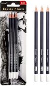 Professional Eraser Pencils Set – Brusarth 3pc Erasing Small Details or add Highlights for Sketching…