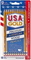 Write Dudes USA Gold Premium Cedar No. 2 Pre-Sharpened Pencils 12-Count (DDR56)