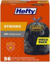 Hefty Strong Large Trash Bags, 30 Gallon, 56 Count
