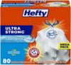 Hefty Ultra Strong Tall Kitchen Trash Bags, Clean Burst Scent, 13 Gallon, 80 Count