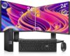 Dell Mini PC OptiPlex 7040 Desktop Computers with Dual 24 inch KOORUI Monitor,Micro PC, Intel i7-670…