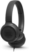 JBL Tune 500 – Wired on-ear headphones, JBL Pure Bass Sound, 1-button remote/mic, Tangle-free flat c…