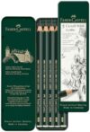 Faber-Castell 5 Piece Quality Castell 9000 Jumbo Graphite Pencils in a Tin, Including HB, 2B, 4B, 6B…