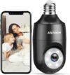 2K Light Bulb Security Camera Wireless Outdoor – 360° AI Motion Detection Cameras for Home Security …