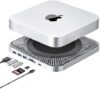 RayCue Mac Mini Hub & Type-C Stand with SSD Enclosure – Mac Mini Stand – Fits 2.5 Inch SATA SSD, USB…