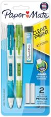Paper Mate Clearpoint Mechanical Pencils 0.7mm, HB #2 Pencil Lead, 2 Pencils, School Supplies, Teach…