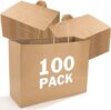 XPCARE 100Pack Kraft Paper Bags with Handles Bulk, 16x6x12 Inch Brown Paper Bags, Kraft Shopping Bag…