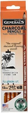 General Charcoal Pencil 557-6B Box of 12