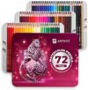 Artisto Premium Watercolor Pencils | Set of 72, Quality 3.5mm Soft Core Leads, Water-Soluble Pencils…